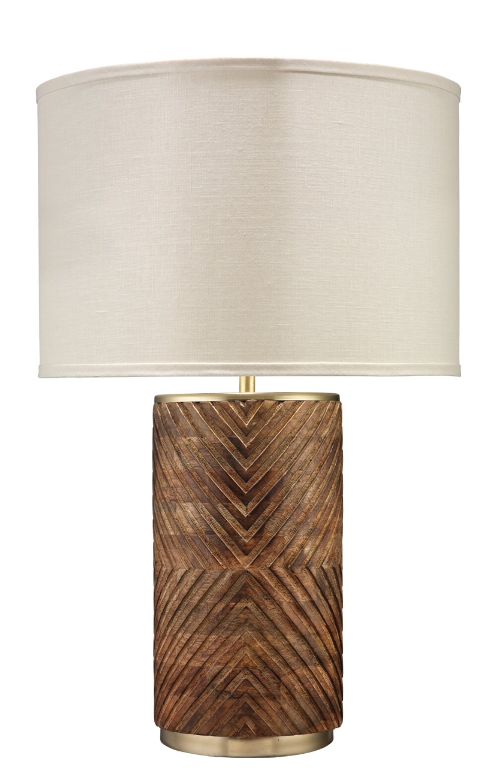 geometric wood table lamp