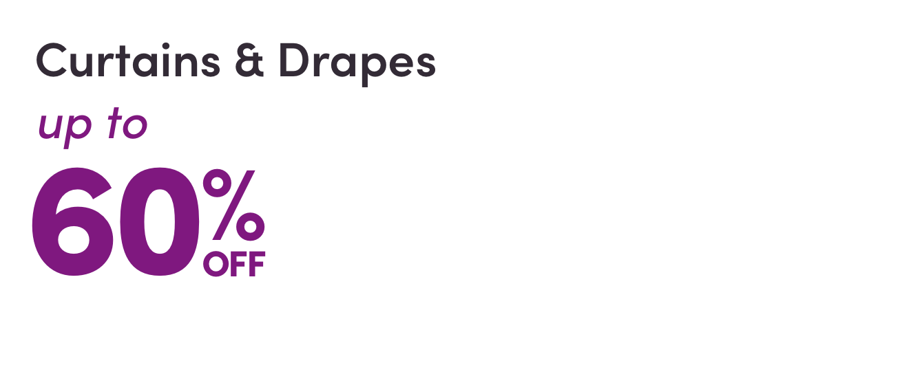 Curtains & Drapes up to 60% OFF