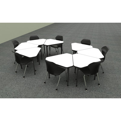 Classroom Set 8 Collaborative Desks  8 Chairs Marco Group Inc