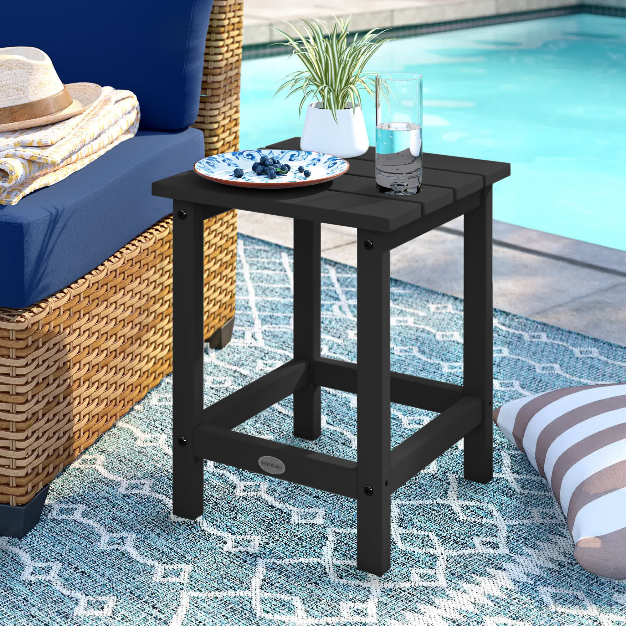 polywood patio side table