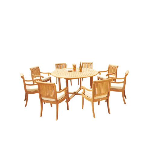 Rosecliff Heights Massenburg 7 Piece Teak Dining Set Wayfair
