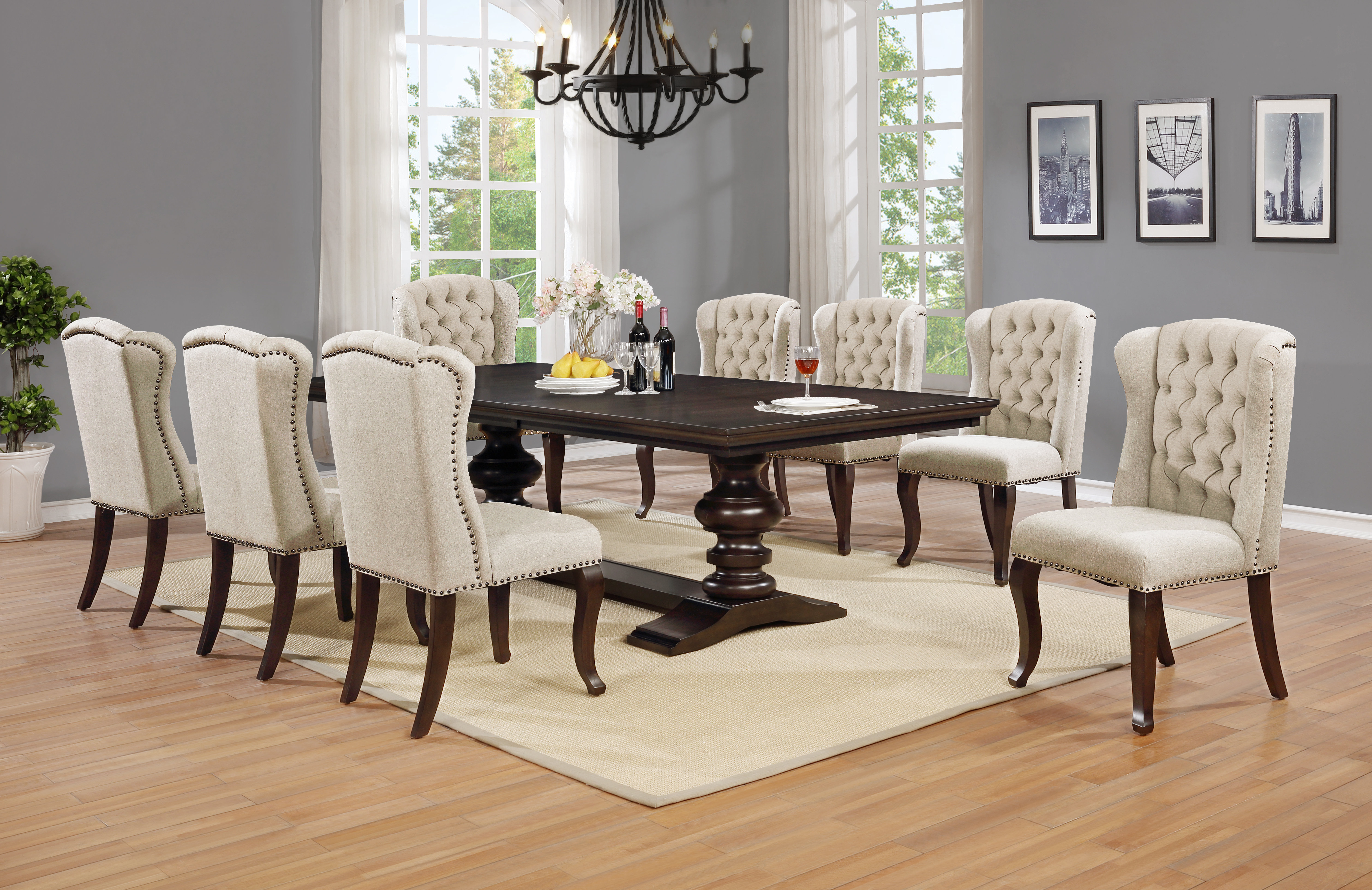 Canora Grey Rolf 9 Piece Extendable Dining Set Reviews