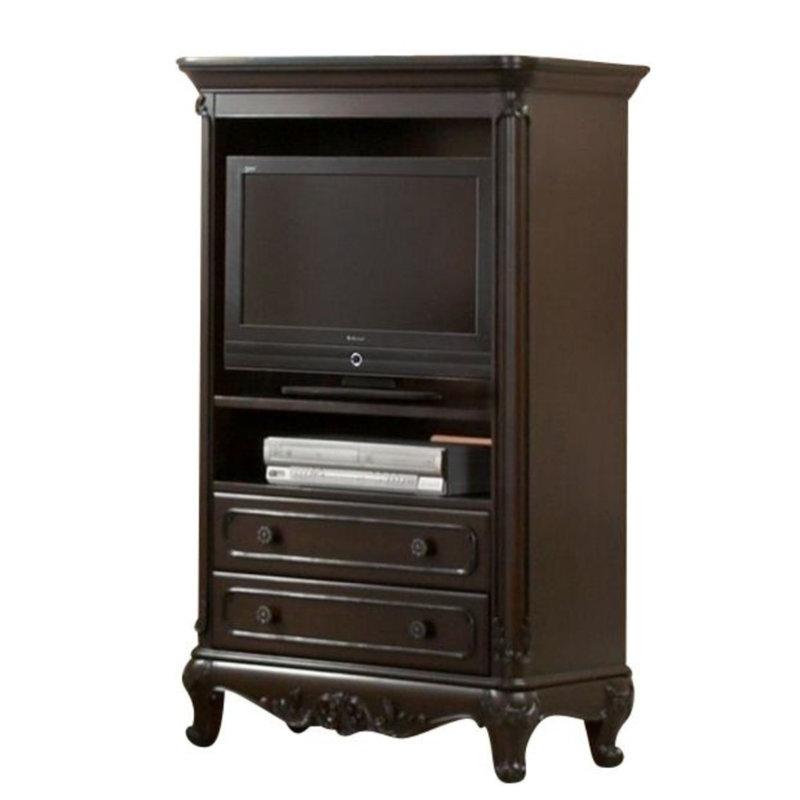 Astoria Grand Zayne Traditional Style Wooden Armoire With Tv Unit
