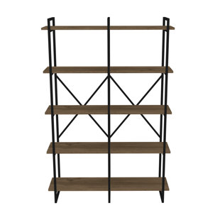 Etagere Bookcases Bookshelves You Ll Love Wayfair Strange Metal Framed Double 5 Shelf Etagere Bookcase