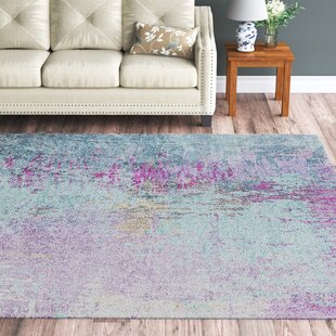 Soft Designer Zig Zag Purple Multi Colour Large Apartment Living Room Area Rugs 