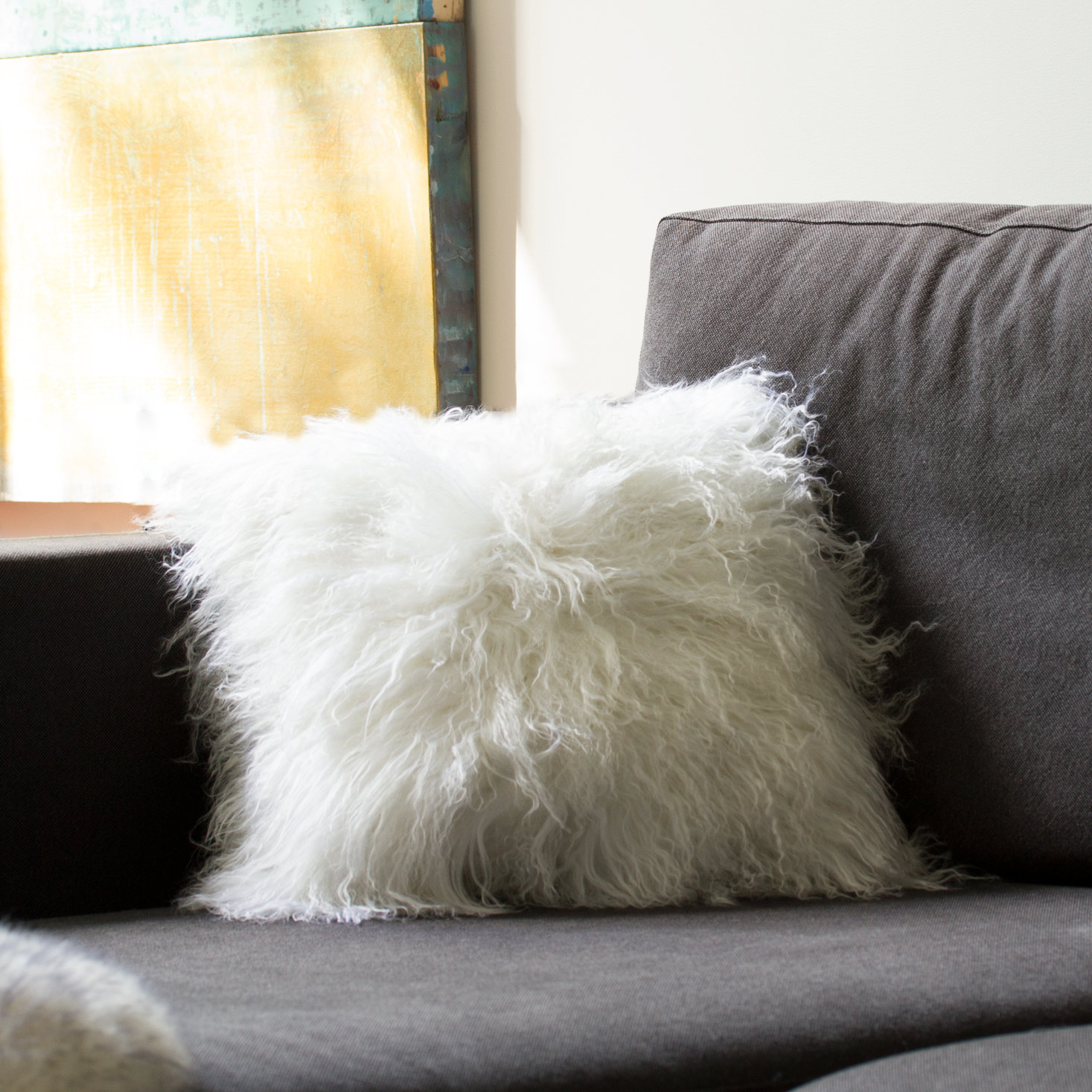Rosdorf Park Mel Mongolian Sheepskin 5 Throw Pillow Wayfair