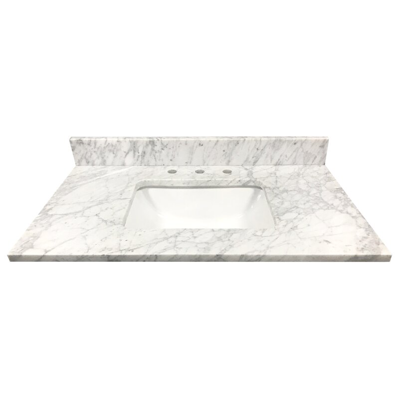 Tile Top Bianco Carrara 37 Single Bathroom Vanity Top Wayfair