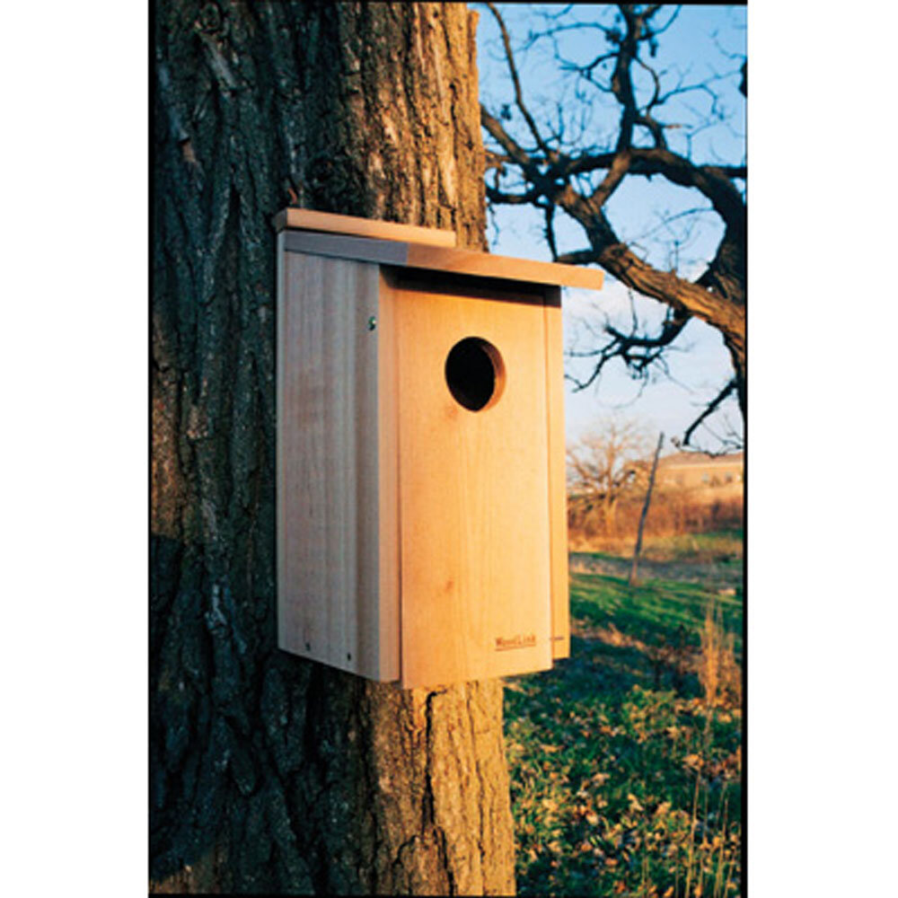 Panacea Products Woodlink Wooden Screech Owl Kestrel Bird House Nesting ...