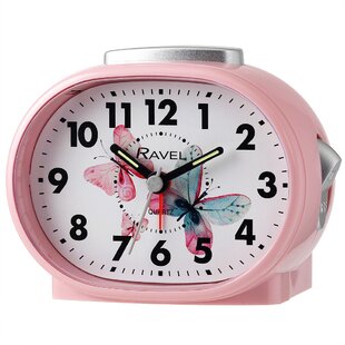 tiq Baby Pink Alarm Clock Battery Operated Silent Movement 