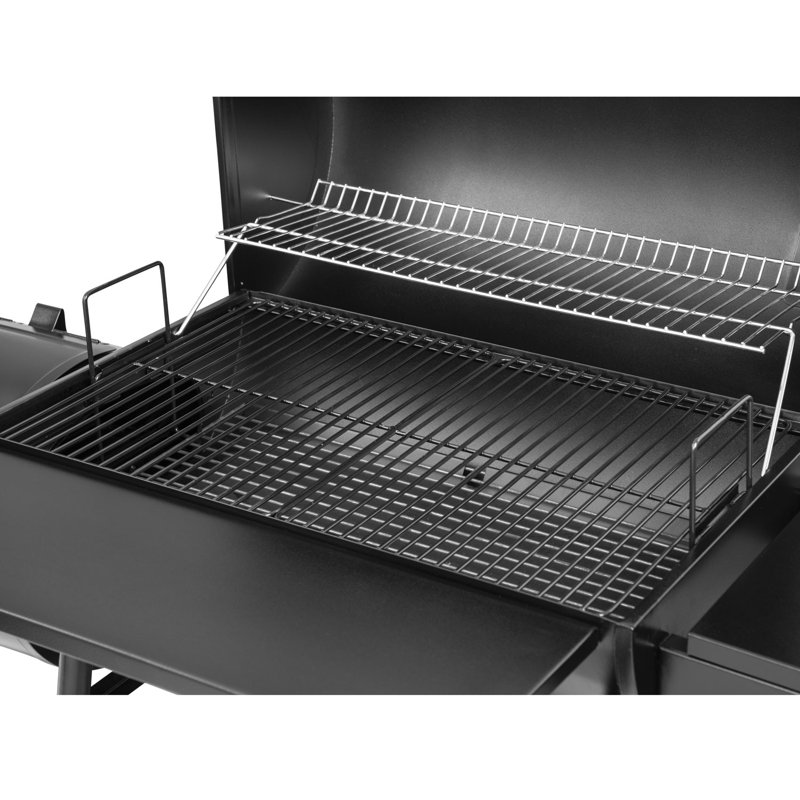 Royal Gourmet 30 Barrel Charcoal Grill With Smoker And Side