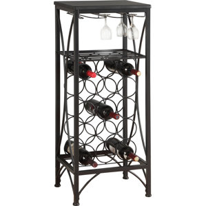 Vickie 15 Bottle Floor Wine Rack by La..