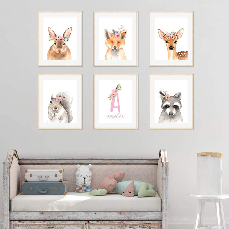 Harriet Bee Crymble Personalized Poster Forest Floral Roses Forest