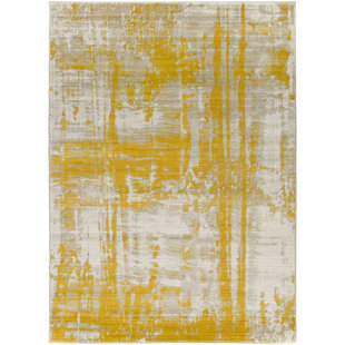 Modern Yellow Gold Area Rugs Allmodern Jivaro Light Gray Gold Area Rug