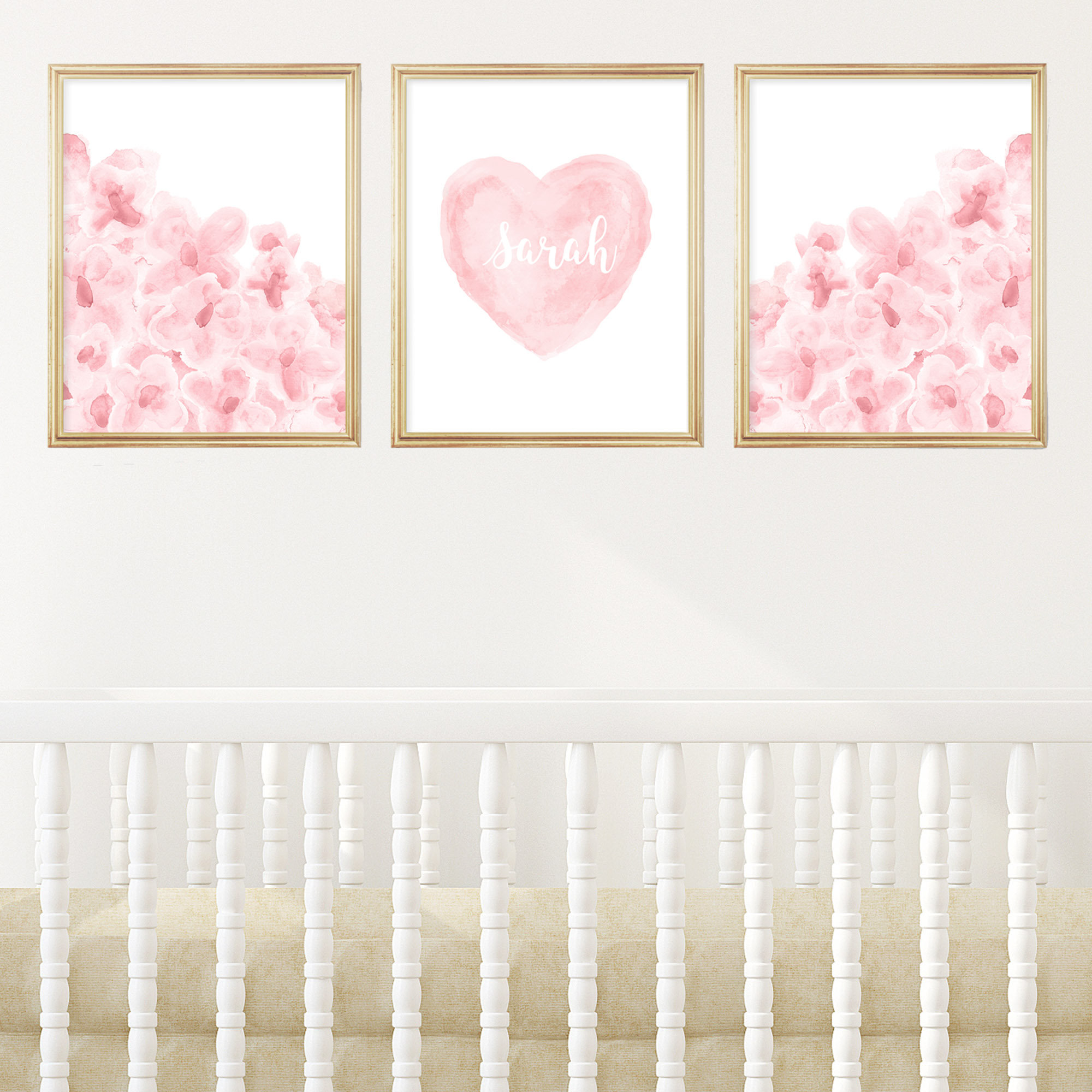 Nursery Heart Art 8 x 10 Inches Unframed Love Print