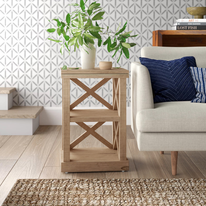 Ari Solid Wood End Table With Storage Reviews Joss Main