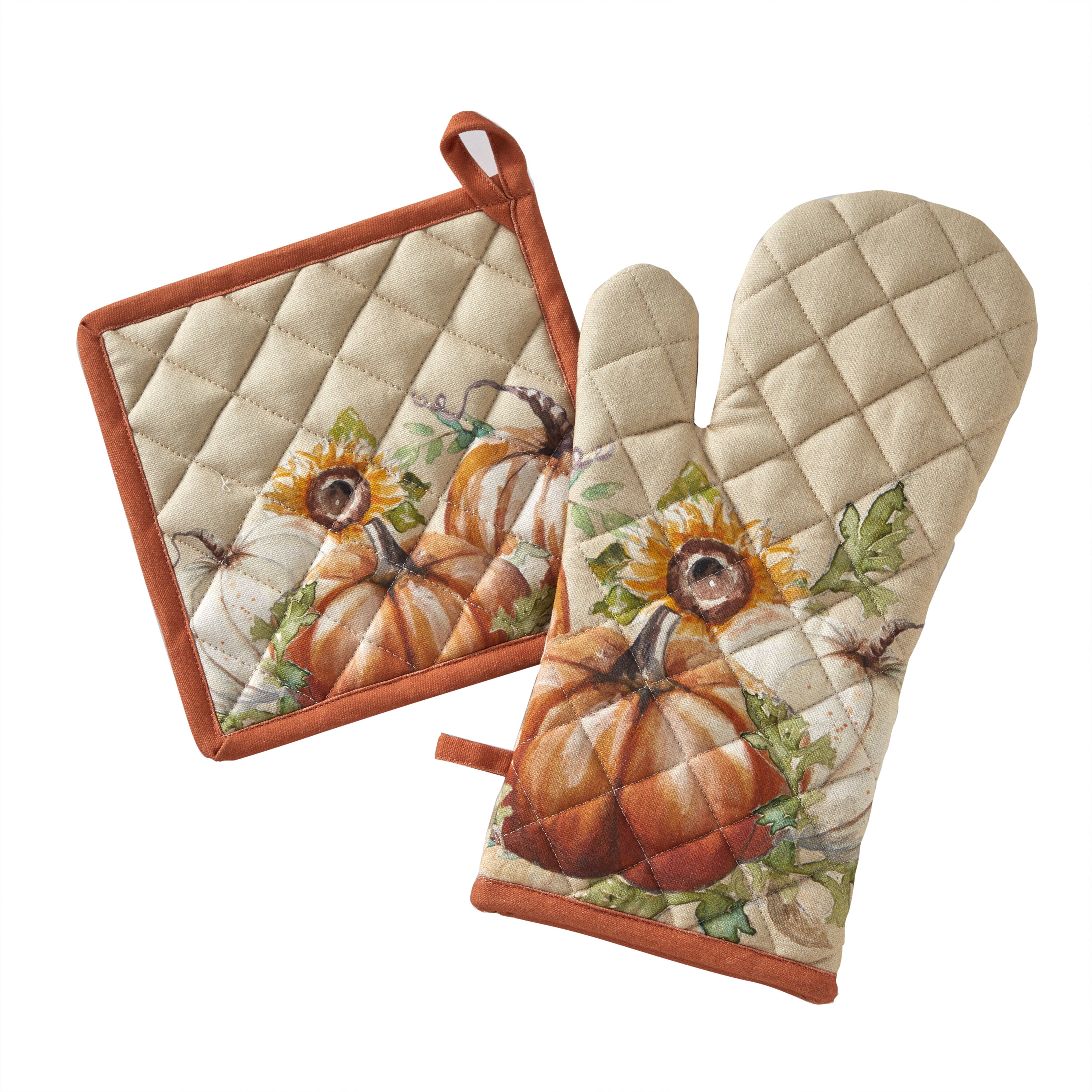 SKL Home Autumn Pumpkins 2 Piece Oven Mitt & Pot Holder Set | Wayfair