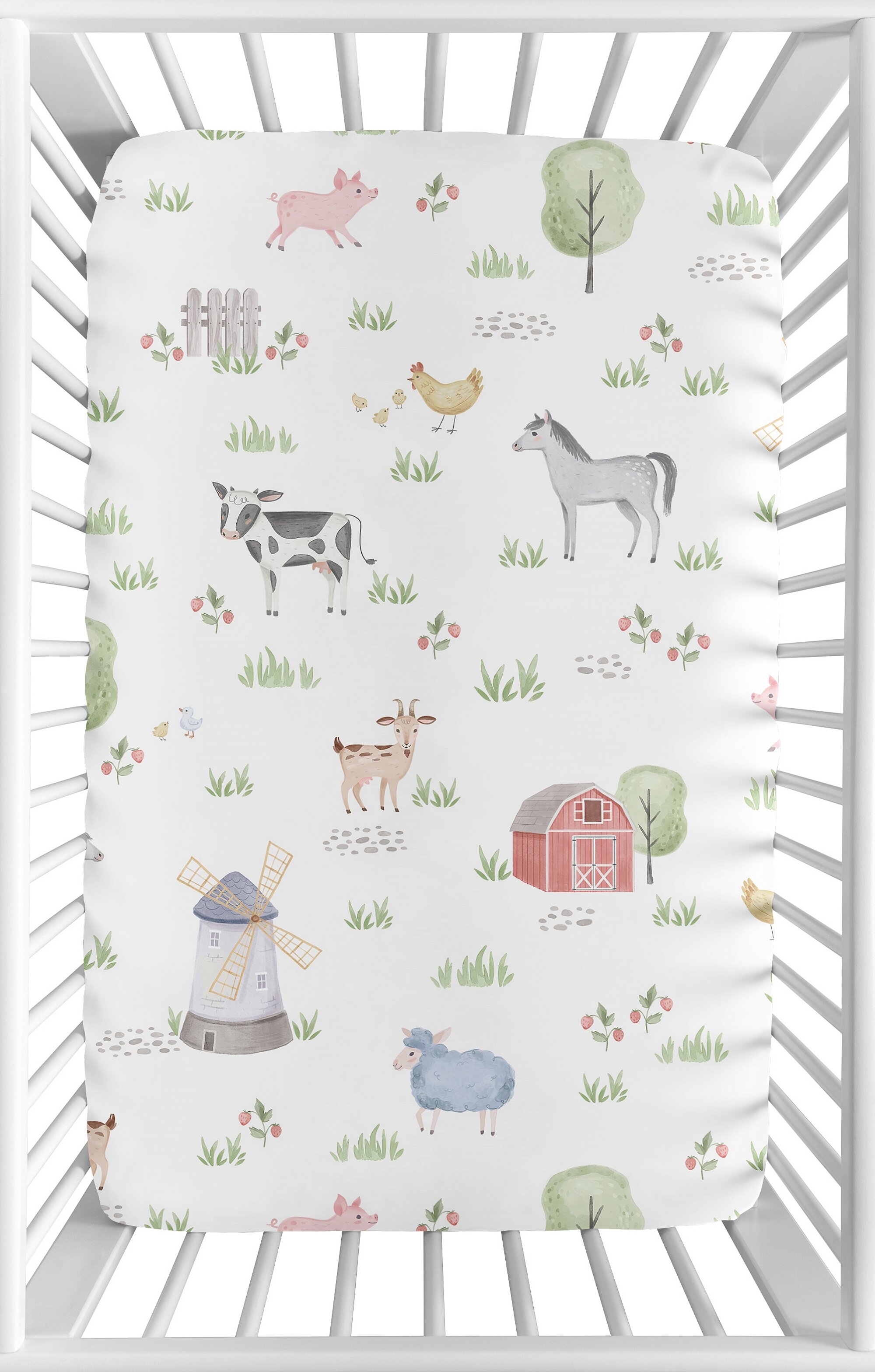 farm animal crib sheet