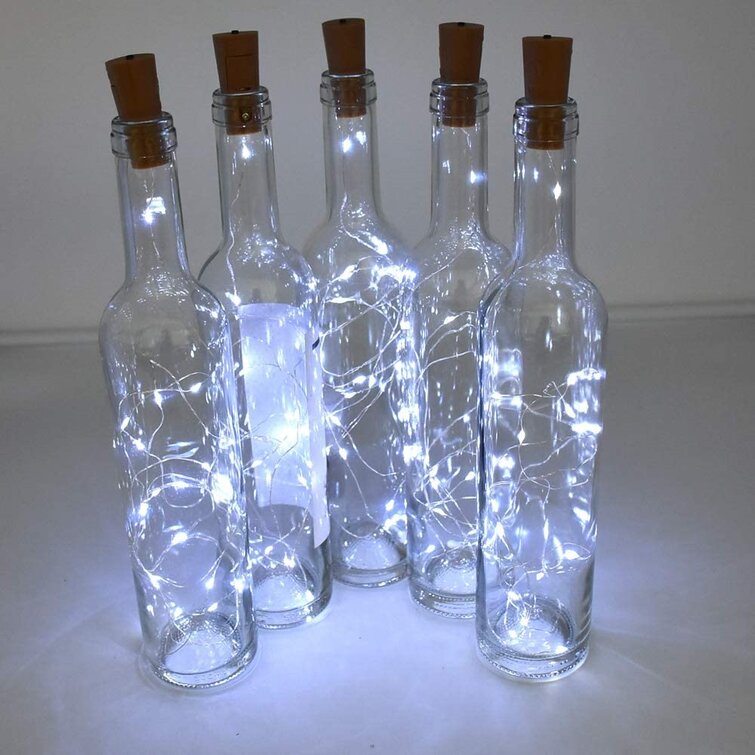 Wine Bottle Fairy String Lights 15 LED Battery Cork For Party Christmas Wedding 