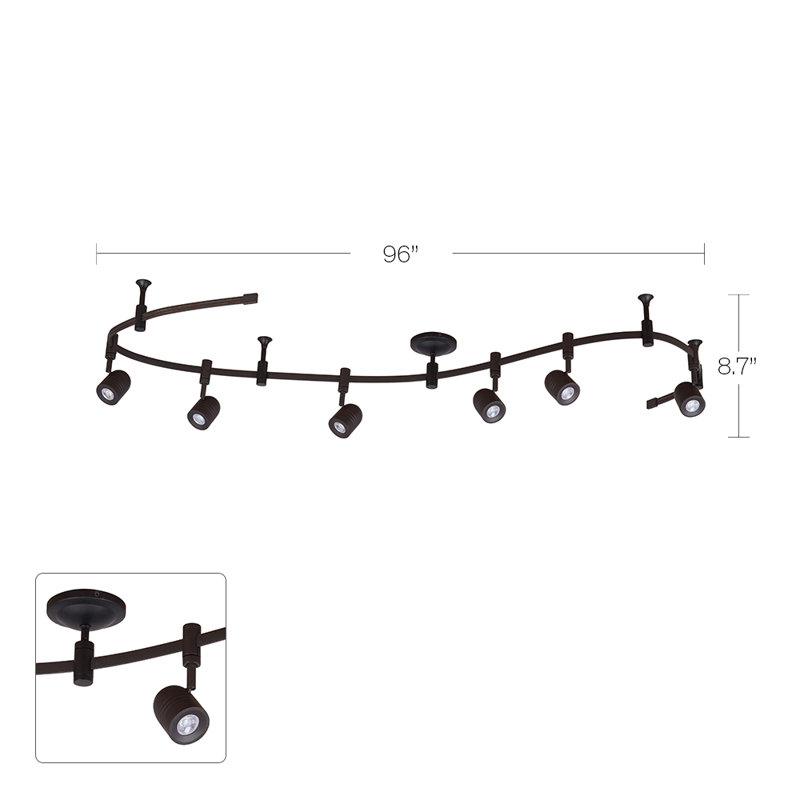 Catalina Lighting Transitional Flex 6 Light Track Kit Reviews Transitional Flex 6 Light Track Kit
