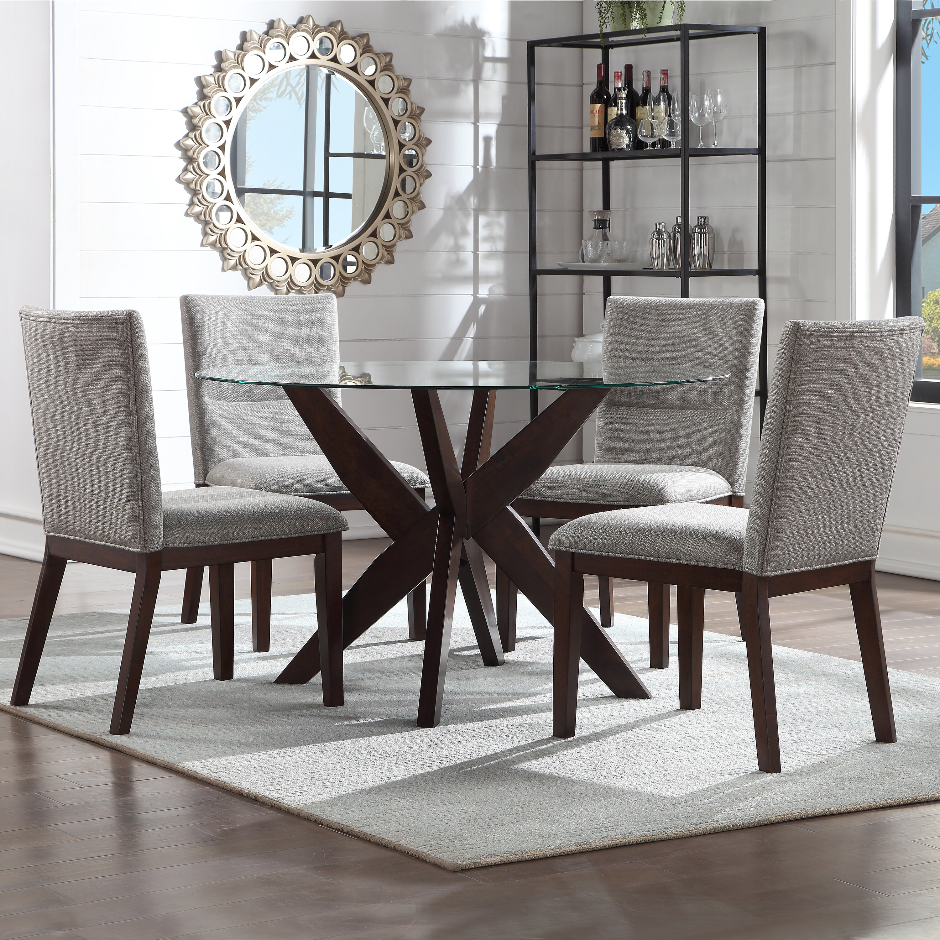 wade logan glass dining table