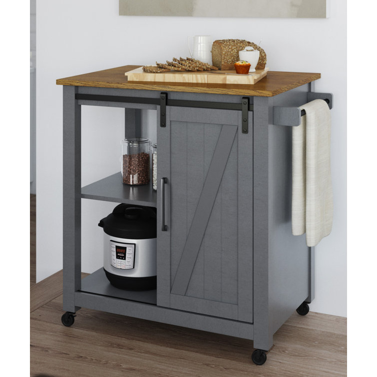 Sand Stable Brennan Rolling Kitchen Cart Reviews Wayfair