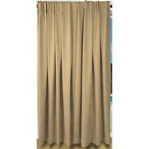 Johnson Village Striped Blackout Rod Pocket Single Curtain Panel