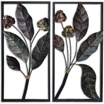Red Barrel Studio Trees And Birds Metal Wall Art Sculpture