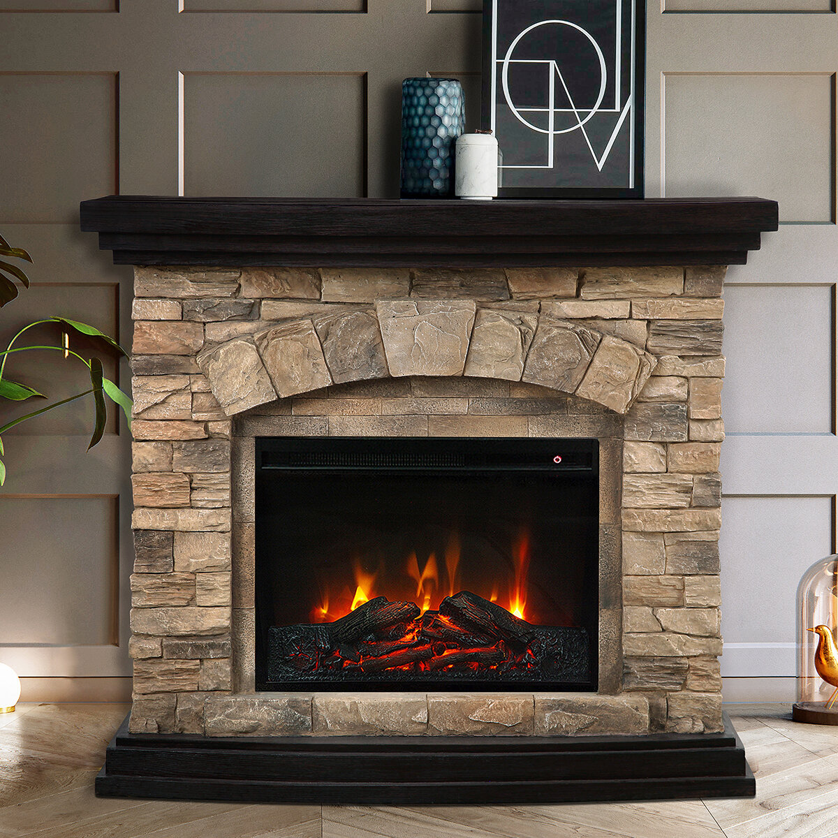 Millwood Pines Sabio 45'' W Electric Fireplace & Reviews | Wayfair