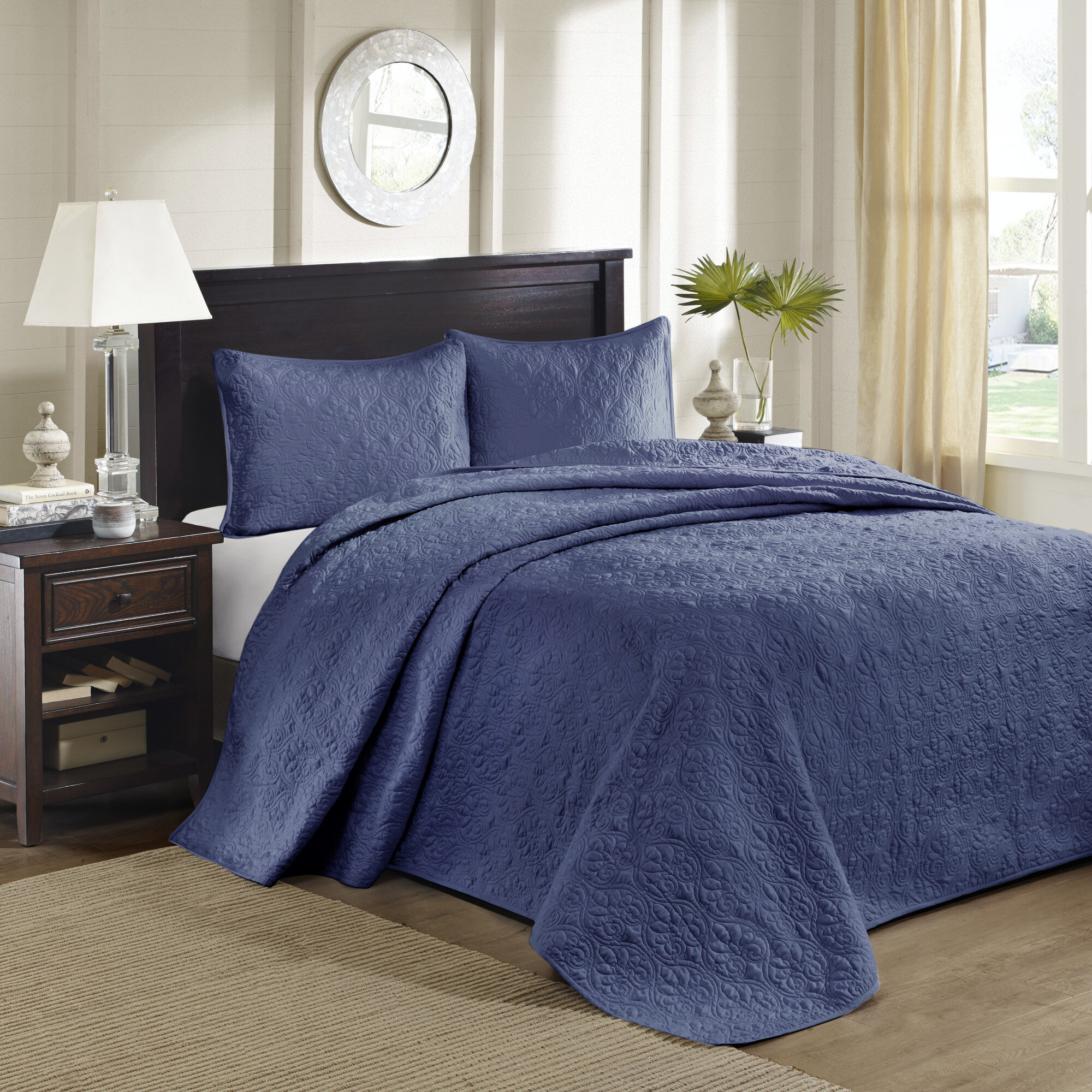 King Size Navy Quilts Coverlets Sets Free Shipping Over 35 Wayfair