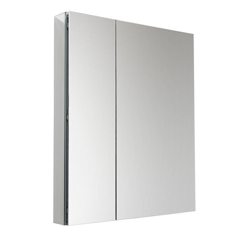 Fresca Senza Recessed Or Surface Mount Frameless Medicine Cabinet With 4 Adjustable Shelves Reviews Wayfair
