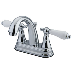 Elizabeth Centerset Double Handle Bathroom Faucet with Drain Assembly