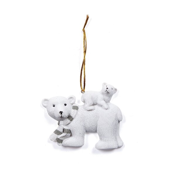 Polar Bear Resting Mom Playful Baby Figurine Figurines Bears 4" Long