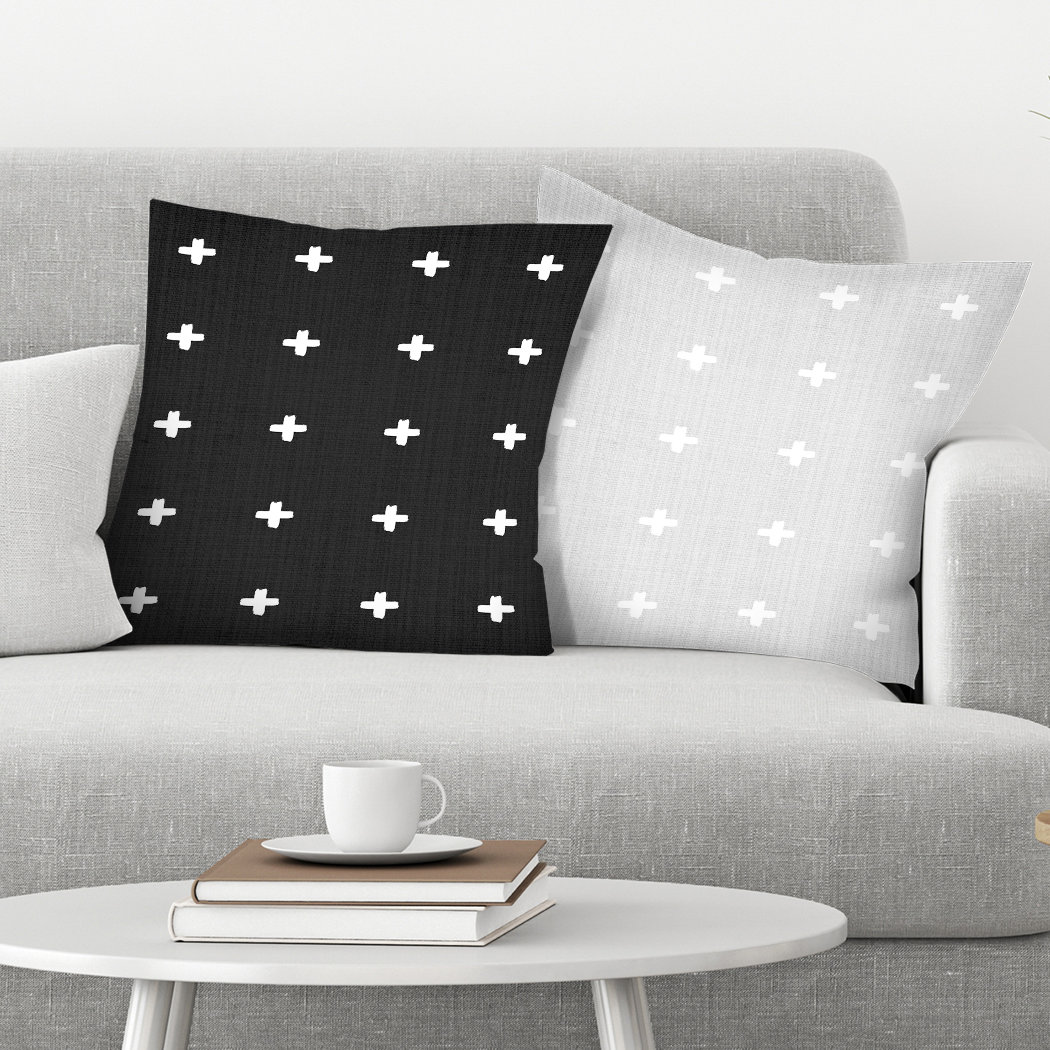 East Urban Home Lila Lola 2 Piece Cross Throw Pillow Insert Set Wayfair