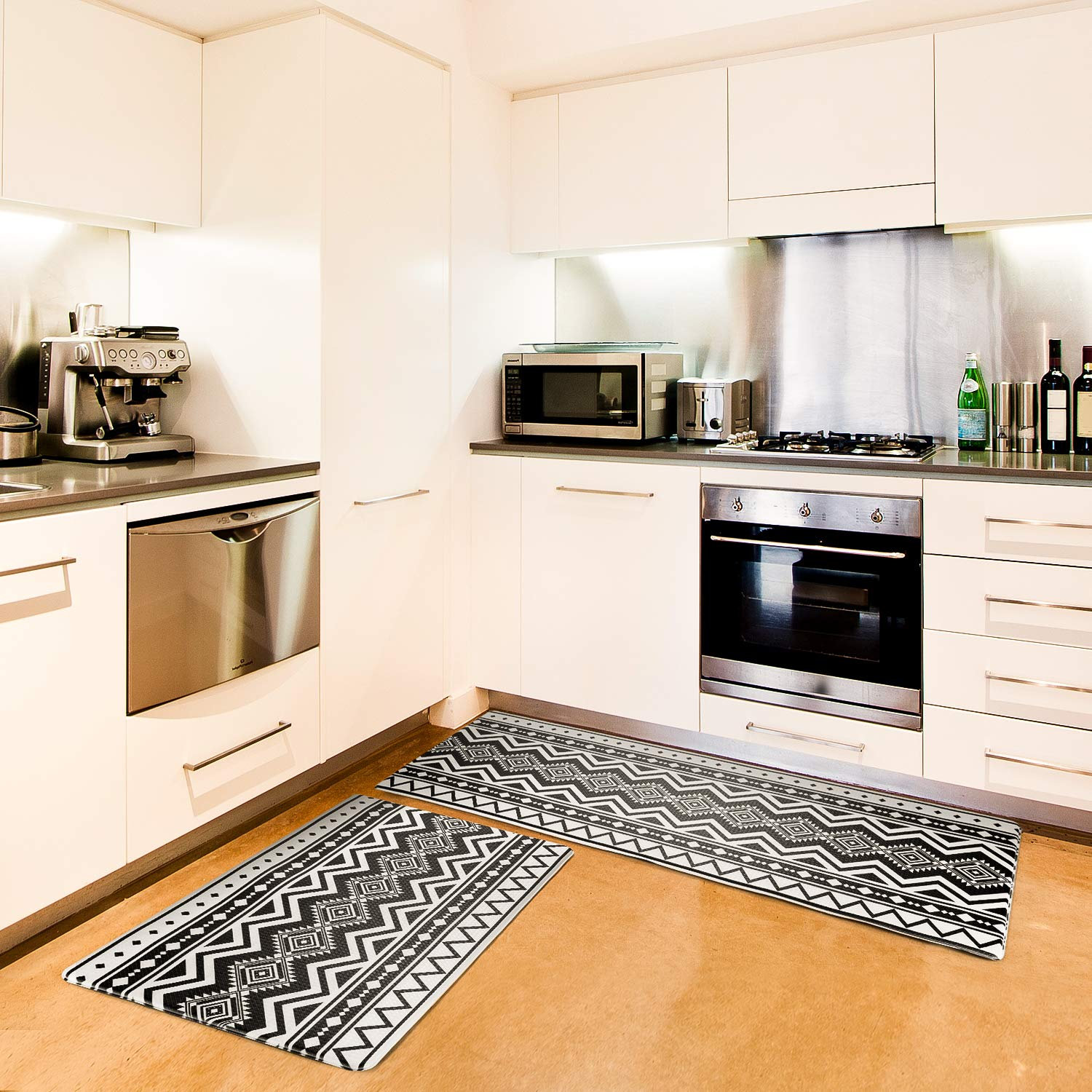 Foundry Select Anti Fatigue Kitchen Rug Set 2 Piece Non Slip Cushioned Floor Comfort Mat Waterproof Comfort Standing Kitchen Mat Wayfair