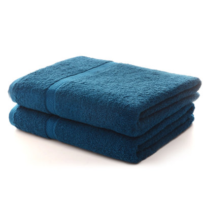 dark blue towel set