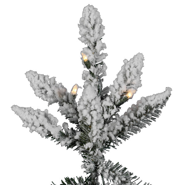 Vickerman Flocked Utica Green Fir Artificial Christmas ...