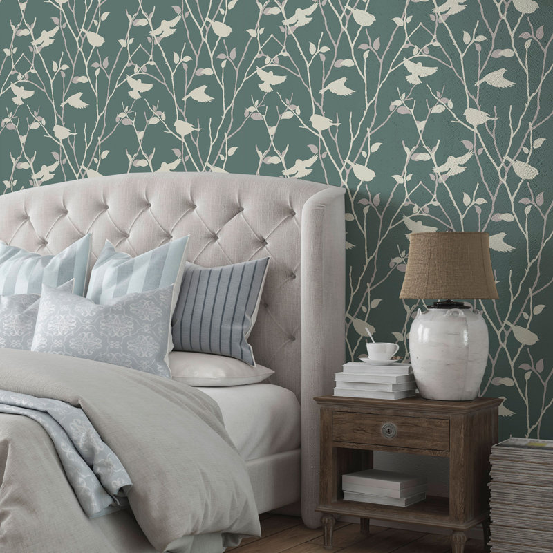 Ivy Bronx Pranay Bird Animal Removable Peel And Stick Wallpaper