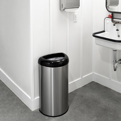 Nine Stars 13.2 Gallon Stainless Steel Open Top Trash Can