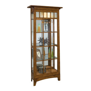 Roycroft Lighted Curio Cabinet by Philip Reinisc..