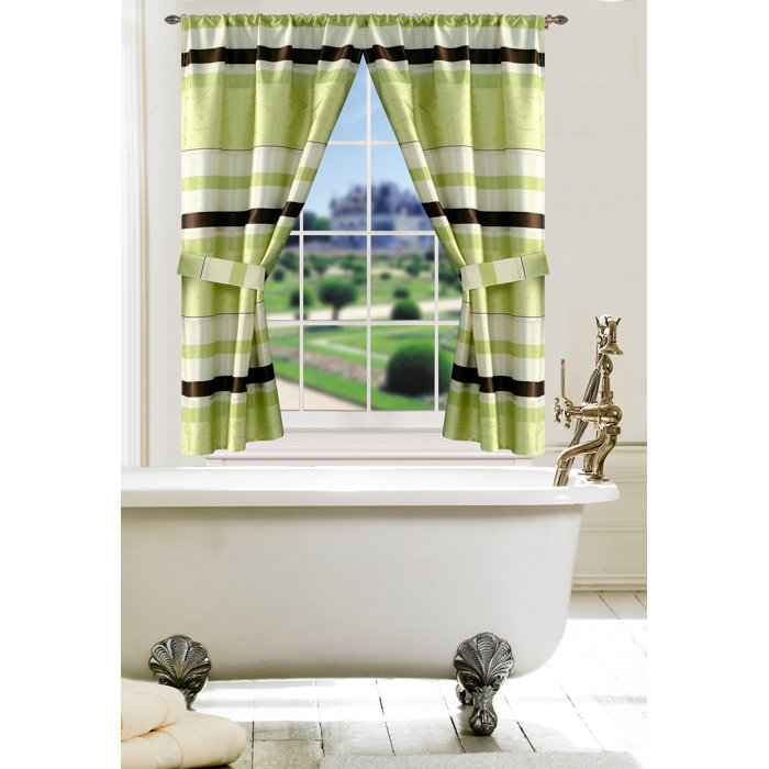 Luz Striped Room Darkening Rod Pocket Curtain Panels Luz Striped Room Darkening Rod Pocket Curtain Panels