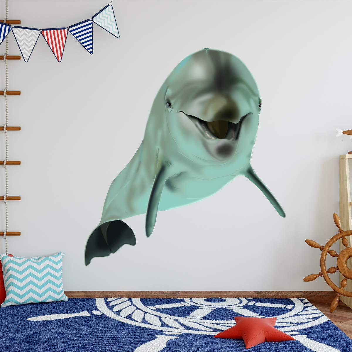 Dolphin Wall Murals For Bedrooms : Atlantic Bottlenose Dolphin Wall