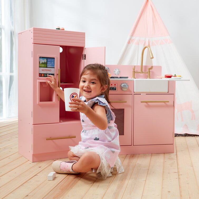 Kinderküche Spielküche Spielzeug Küche Küchengeräte mit Lichtern Rosa & Rot DHL 