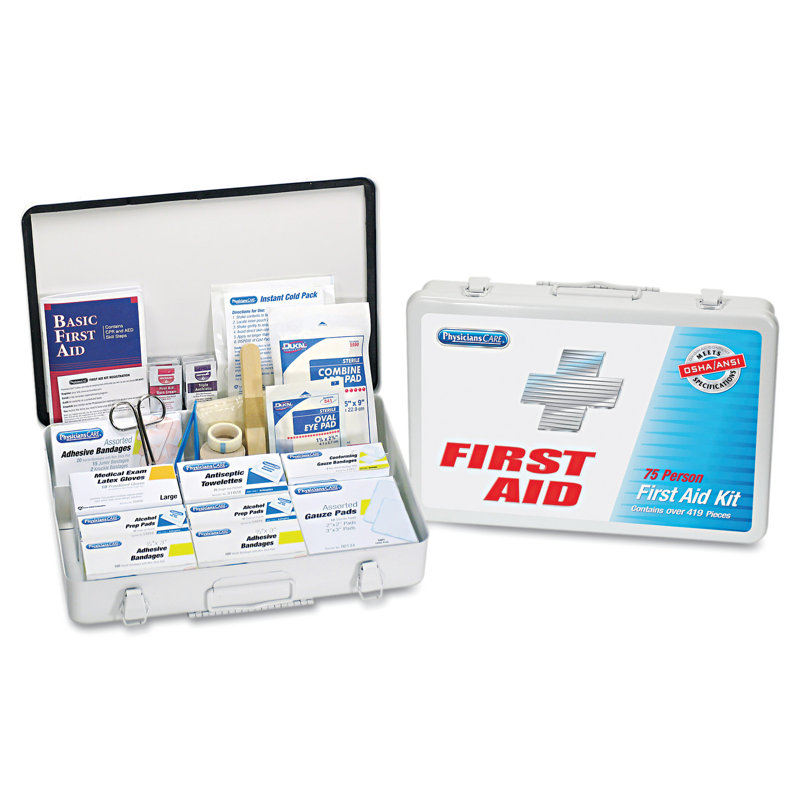 Physicianscare First Aid Kit For Up To 75 People, Contains 419 Pieces