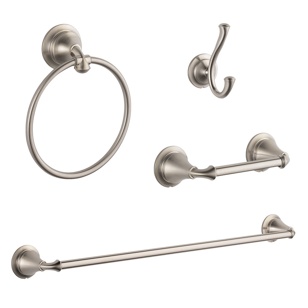 Delta Linden 4 Piece Bathroom Hardware Set Reviews Wayfair Delta Linden 4 Piece Bathroom