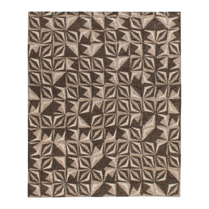 Samoa Contemporary Hand Knotted Wool Gray/Charcoal Area Rug