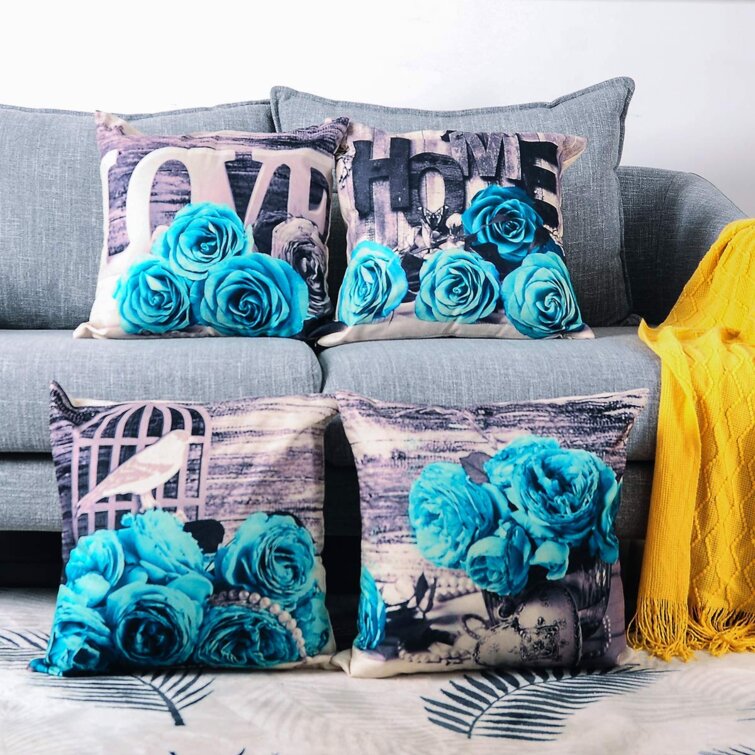 Pillow Cases Linen Throw Cushion Pillowcase for Car Sofa Home Decoration 18x18'' 