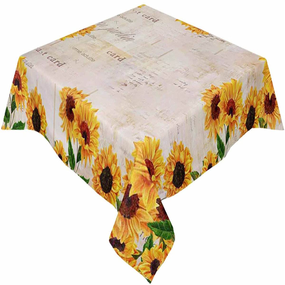 Embroidered Tablecloth Sunflower Lace Table Runner Cover Mat Dining Table Decor