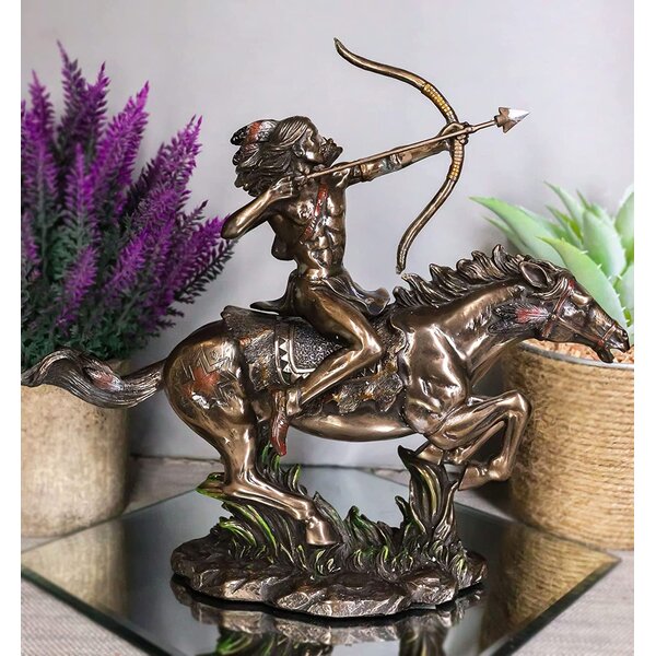 INDIAN CHIEF Bronze Sculpture Statue Art Warrior Spirit American Native Figure 