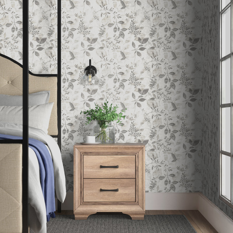Makowski Wallpaper Roll Color: Gray