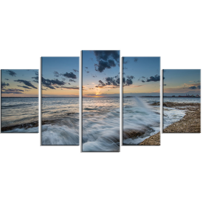 Designart Sydney Sunset At La Per House 5 Piecewall Art On Wrapped Canvas Set Wayfair